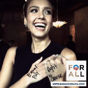 Jessica Alba gleefully pledging to support a dictator