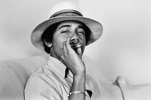 Obama being really cool when he smokes a cigarette